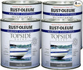 Rust-Oleum 207005-4PK Marine Coatings Topside Paint, Quart, Battleship Gray, 4 Pack