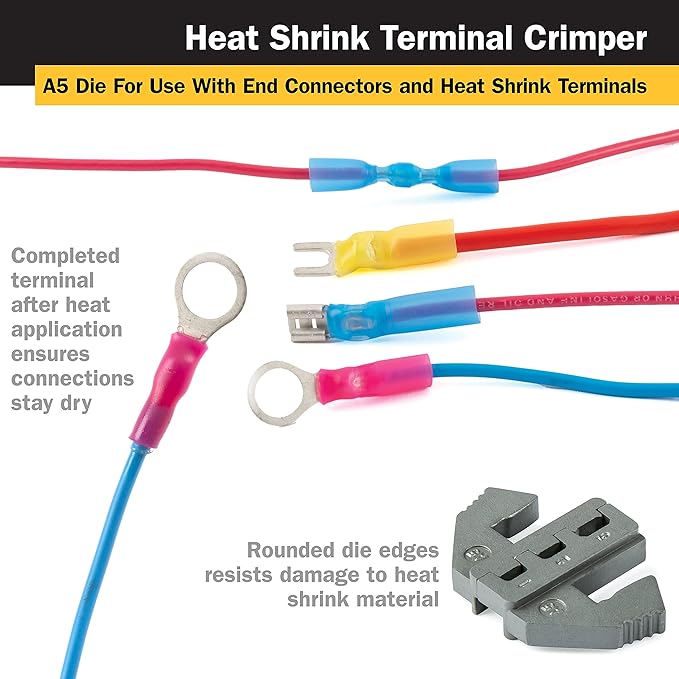 Titan 11955 Ratcheting Heat Shrink Terminal Crimper