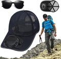 Solar Rechargeable Peaked Cap, New Breathable Solar Powered Baseball Cap with Built-in Fan for Outdoor, Heat Relief