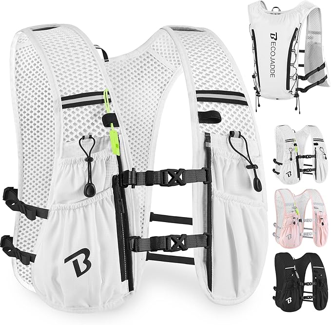 Running Vest Hydration Backpack for Men Women, 5L Lightweight Running Backpack Hydration Pack for Marathon, Trail, Cycling, Hiking, Jogging