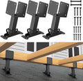 4x4 Heavy Duty Roof Riser Brackets Kit 3 Pack, Adjustable Angle Pergola Brackets, Black Metal Roof Riser Beam Bracket for Roof