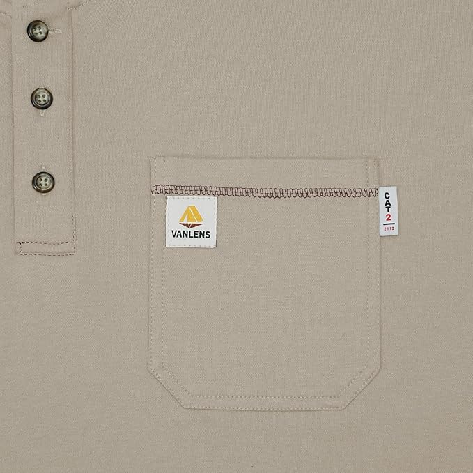 FR Shirts for Men CAT2/HRC2 Flame Resistant Shirts 6.5oz Light Weight Long Sleeve Fire Retardant Shirts
