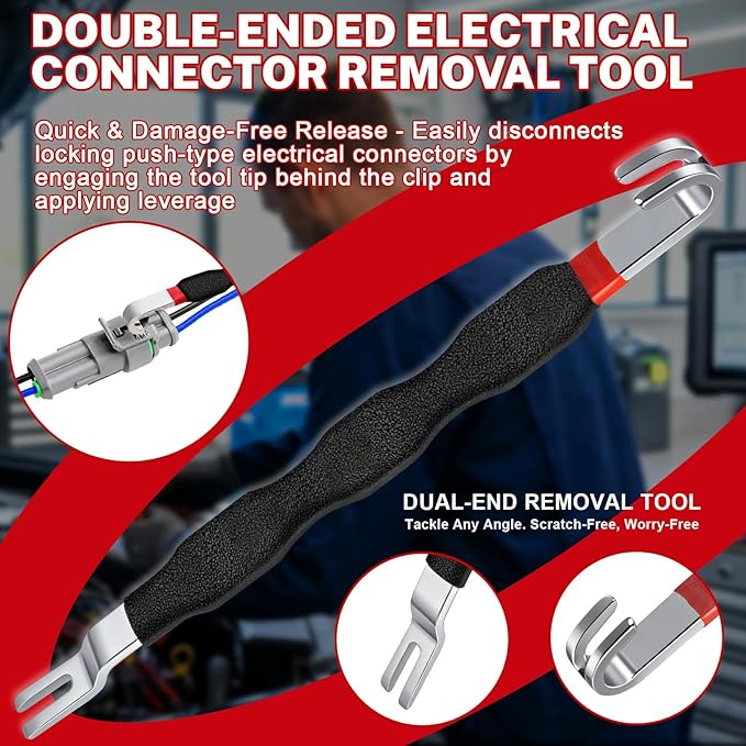 SBGGRL３Pcs Automotive Electrical Connector Pliers and Terminal Pin Removal Tool Set,37960/37980/13120 Electric Wire Plug Disconnect for Car Push Tab Style Plugs Separator