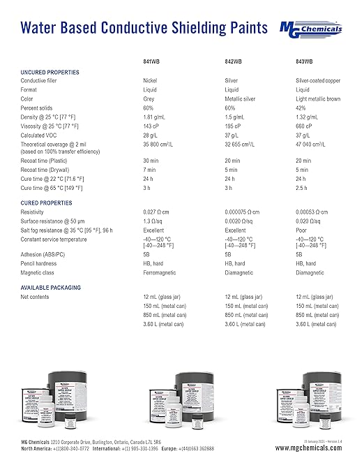 MG Chemicals 843WB-15ML Super Shield Water Based Silver Coated CopperConductive Print, light metallic brown