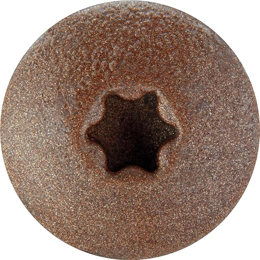 10 x 1 Copper - Low Profile Star Head Roofing Screws - HI-LO Thread - Metal to Wood - T25 Torx Drive Head - EPDM Washer. 1 x 250 Count Bag - 250 Screws