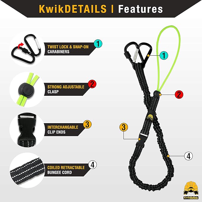 KwikSafety - Charlotte, NC - SUPERCELL Safety Harness [KIT] Premium Shoulder Padding ANSI OSHA Full Body Fall Protection Work Equipment | Construction Tower Climbing Roofing