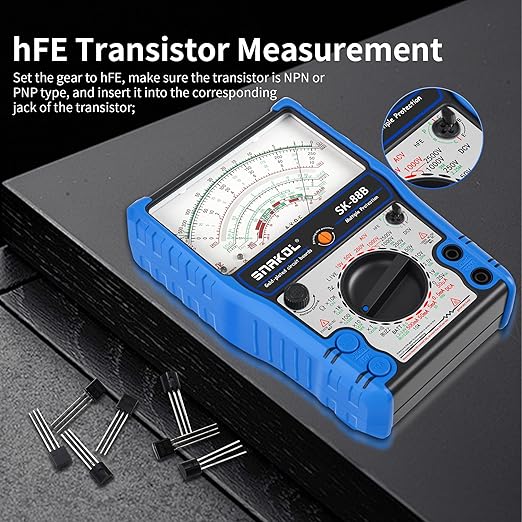 Analog Multimeter Tester, Analog Voltmeter Multimeter, Fieldpiece Multimeters for AC/DC Volt 2500V,DC Current 10A,RX 10K,Battery Tester, Diode/LED Testing,Live and Infrared Remote Detection