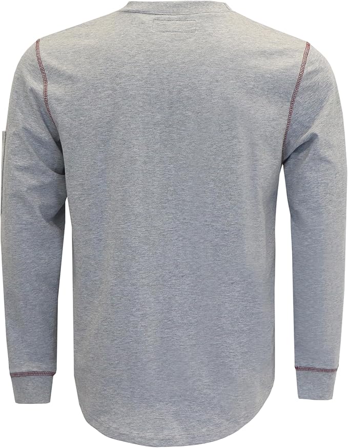 BOCOMAL FR Shirts for Men Lightweight Crew Long Sleeve Flame Resistant/Fire Retardant Shirt…