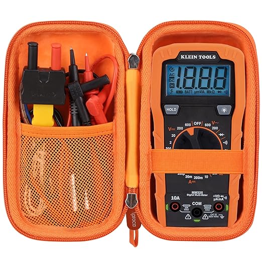 Aproca Case Compatible with Klein Tools MM325 MM420 MM400 MM300 Multimeter Digital Voltage Tester, Portable Storage Bag for Accessories (Case Only)