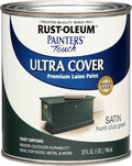 Rust-Oleum 267334 Painter's Touch Latex Paint, Quart, Satin Hunt Club Green, 1 Quarts (Pack of 1)