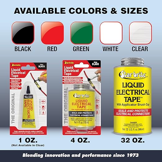 STAR BRITE Liquid Electrical Tape - Black - 32 OZ (084134)