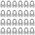 24PCS M4 5/32 Inches Stainless Steel Wire Rope Cable Clip Clamp