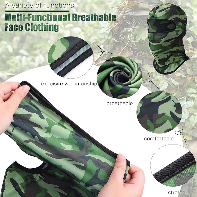 30 Pcs Balaclava Ski Face Mask Full Face Cover Mask UV Protection Cooling Neck Gaiter Summer for Men Women Winter Outdoor
