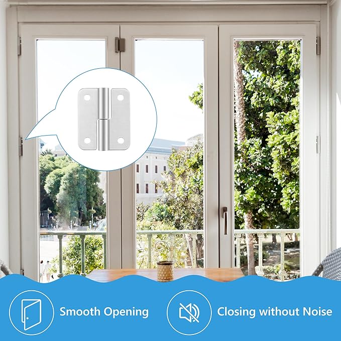 1.8 Inch Lift Off Hinge, Stainless Steel 304, Detachable Slip Joint Flag Hinges for Various Wooden or Metal Boxes, Tool Chests, and More (Right Handed, 18 PCS)