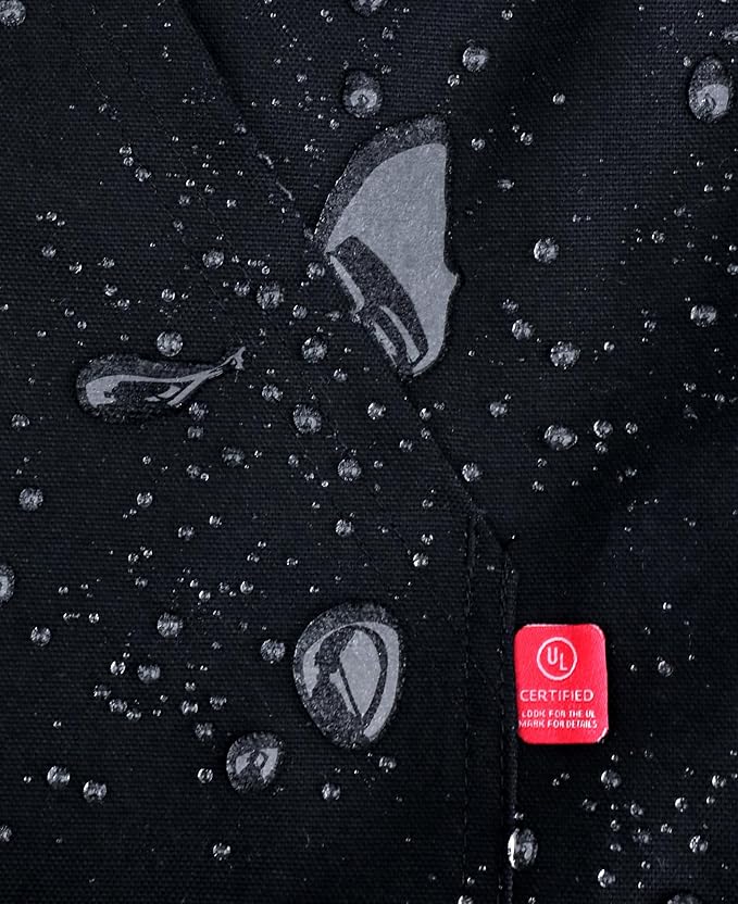 BOCOMAL FR Jacket Insulated Flame Resistant Duck Hooded Coat Outwear&Vest Light Water Repellent and Oil Resistant.