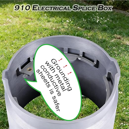 (1 Pack) eflyefly10 Inch Underground Electrical Junction Box In Ground Splice Box