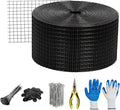 6in x 120ft Solar Panel Bird & Critter Guard Kit, Includes 100 Fastener Clips, 100 Cable Ties, Gloves, Pliers & PVC Coated Wire Mesh for Bird, Critters Control