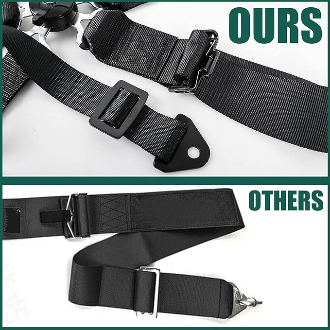 BESTZHEYU 5-Point Racing Harness Set SFI with Ultra Comfort Heavy Duty Shoulder Pads