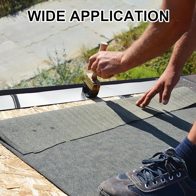 Therwen 2 Roll Aluminum Flashing Roll Metal Aluminum Roof Panels 0.2 mm Thickness Roof Flashing Strip for Sealing Windows Doors Siding Backyard Stains Moss and Mildew Prevention (14" x 10')