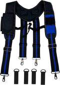 Cedriany Tool Belt Suspenders for Work Belt Suspenders Heavy Duty Padded with Attachment Loops for Men