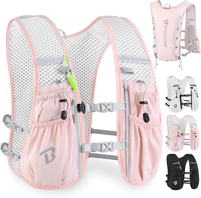 Running Vest Hydration Backpack for Men Women, 5L Lightweight Running Backpack Hydration Pack for Marathon, Trail, Cycling, Hiking, Jogging
