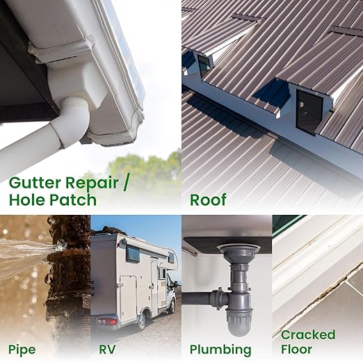 ECOHomes Aluminum Butyl Tape, Waterproof Aluminum Foil Tape for Leaks (8 Inch Wide) | Butyl Seal Tape for Roofs, Gutter Repair, Gutter Holes, Pipes, Metal Roof Patch, RV, Plumbing and Outdoor Sealing