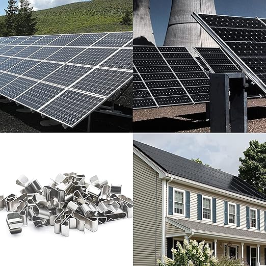 50pcs Stainless Steel Cable Clips, Wire Management for Solar, Trailer Boat, Silver