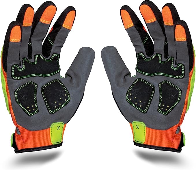 Ironclad mens Work Gloves EXO Hi Viz ImpactXX Large, Hi-viz Yellow & Orange, 2X-Large Pack of 1 US