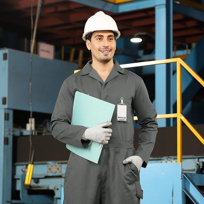 NY Threads Men’s Twill Coverall Relaxed Fit Long Sleeve Utility Work Wear