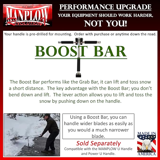 MANPLOW RevolutionX Snow Pusher (40" RevolutionX with Power U Handle)
