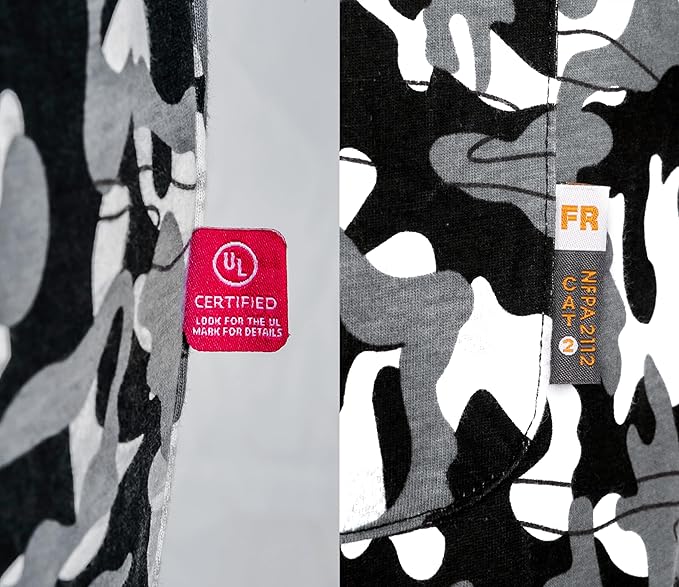KONRECO FR Shirts for Men Crewneck 6oz Jersey Lightweight Flame Resistant Work T Shirt NFPA2112 CAT2