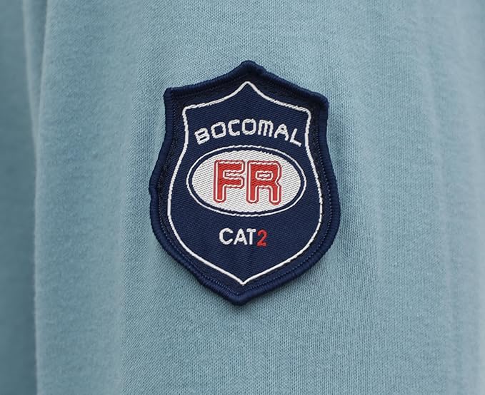 BOCOMAL FR Shirts Flame Resistant Shirt 5.5oz 100% Cotton Light Weight CAT2 Fire Retardant Henley Shirts
