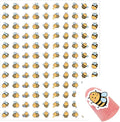 JarThenaAMCS 2400Pcs Mini Bee Sticker Cartoon Honey Bumble Paper Decal Cute Self-Adhesive Sticker for Holiday Summer Planner Reward Envelope Scrapbook DIY Party Supplies, 0.5 in
