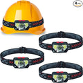 Skywin Hard Hat Light, Headlamp Rechargeable, 4 Pack Lightweight USB, XPG+COB 3 LED 200 Lumen Camping Helmet Light for Adults with Red Light IP44 Waterproof (Hard Hat Not Incl)