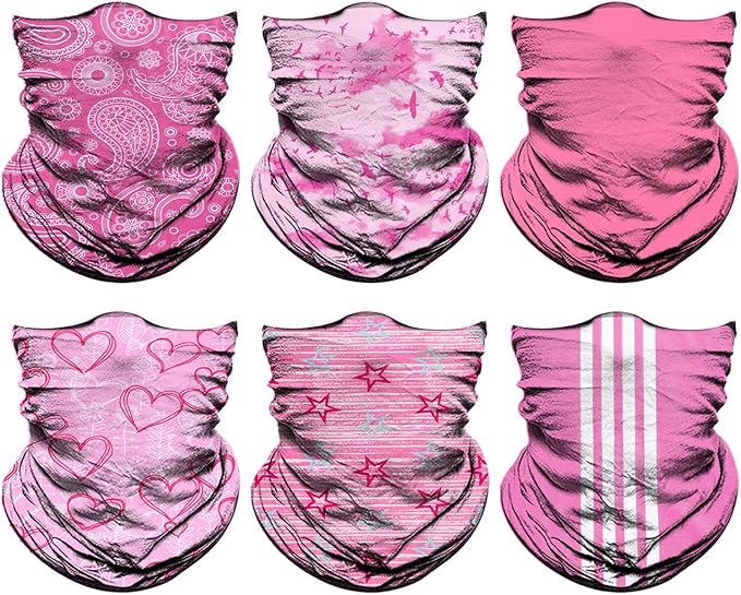 Venswell Neck Gaiter Face Mask Men Women,Seamless Bandana Rave Face Cover Scarf Mask,Balaclava,Headband, Head Wrap,Headwear