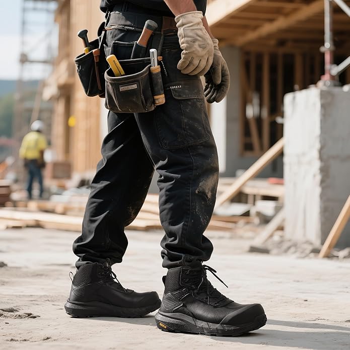 NORTIV 8 Composite Toe Boots for Men – Waterproof Lightweight Non-Slip ASTM F2412-24 & ASTM F2913-24 Safety Work Boots for Warehouse & Construction VaporGuard-Nano