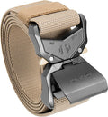 JUKMO Tactical Belt, Military Hiking Rigger 1.5" Nylon Web Work Belt with Heavy Duty Quick Release Buckle