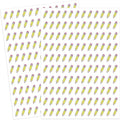 JarThenaAMCS 2400Pcs Mini Pencil Sticker Back to School Paper Decal Yellow Self-Adhesive Sticker for First Day of School Classroom Planner Reward Envelope Scrapbook DIY Supplies, 0.5 in
