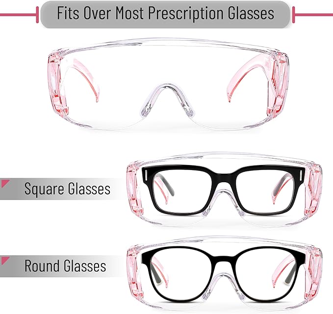 UNCO- Safety Goggles Over Glasses, Protective Goggles, Anti Fog, Work, Safety Glasses Over