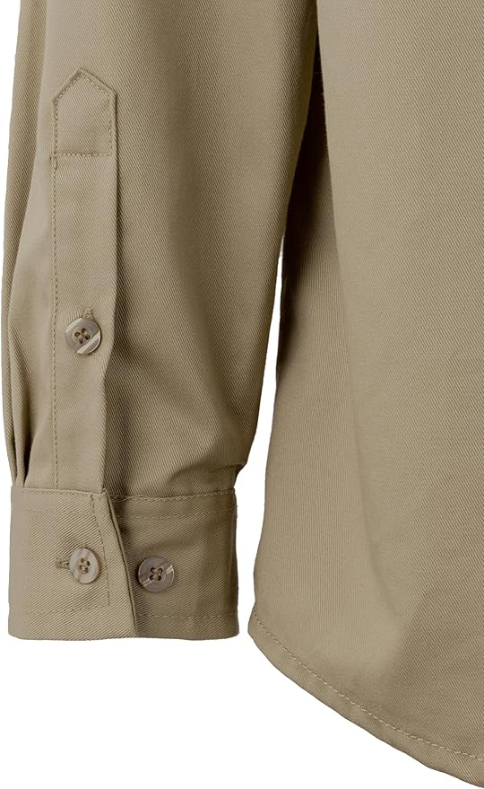 Ubon FR Shirts for Men High Visibility Welding Shirt 100% Cotton Button Down Long Sleeve Safety Workwear 6.5 oz