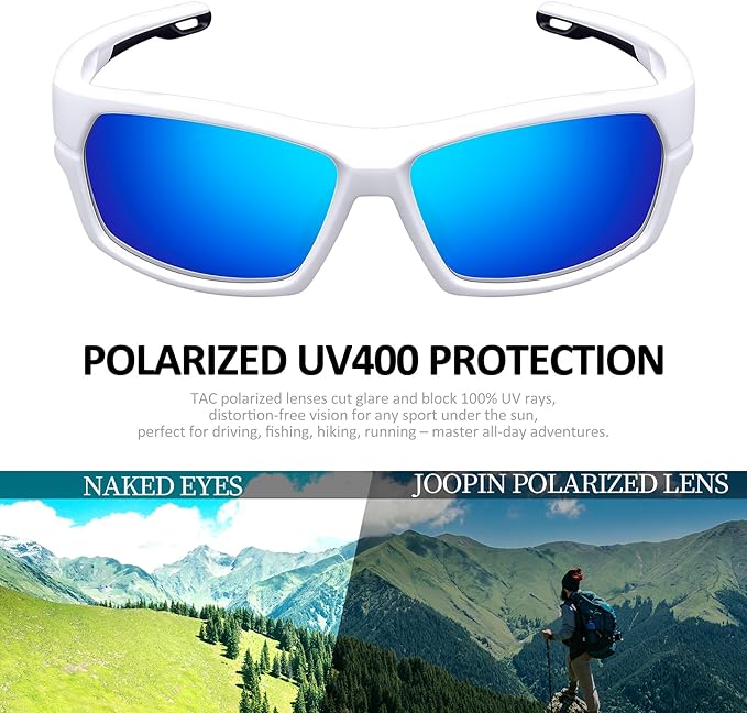 Joopin Sports Sunglasses Polarized UV400 Protection Wrap Around Sun Glasses Shades for Men Women