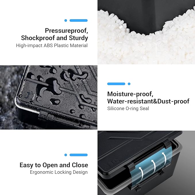 JJC 28 Slots AA Double A Battery Case Holder with Removable Battery Tester, Water-Resistant & Shockproof AA Battery Storage Box