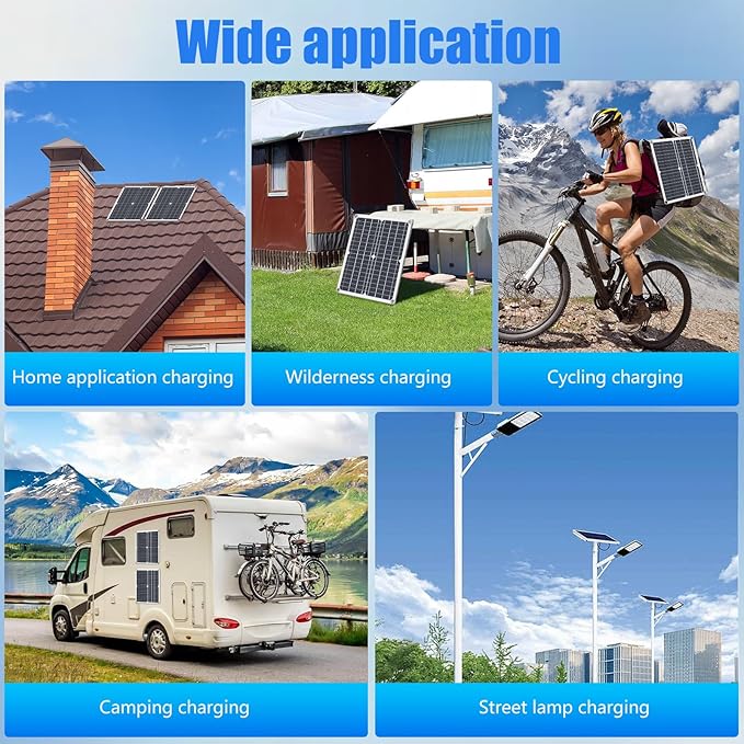 KEPEAK Solar Panel Kit 25W 12V, Solar Battery Trickle Charger Maintainer + Controller for Boat Car RV Motorcycle Marine Automotive