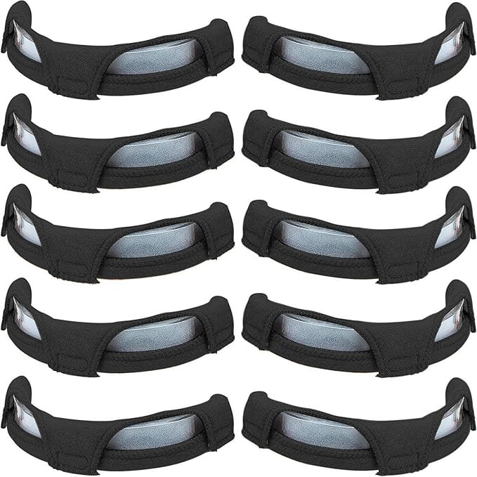 10Pcs Black Hard Hat Sweatband Washable Cotton Hardhat Liner Reusable Hardhat Accessories Air Cushion Sweatband Helmet Comforter Pad