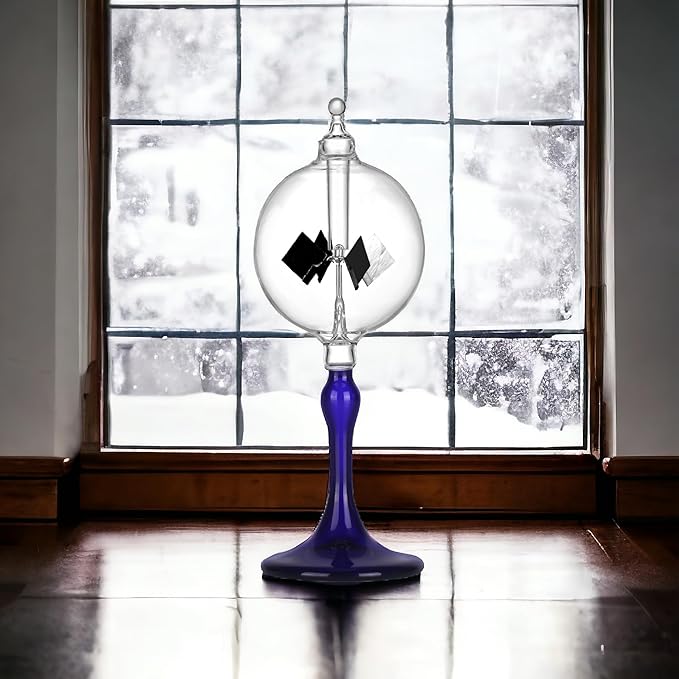 Medium Blue Solar Power Radiometer Crookes Spinning Vanes Glass Windmill Gift Home Desk Decoration M