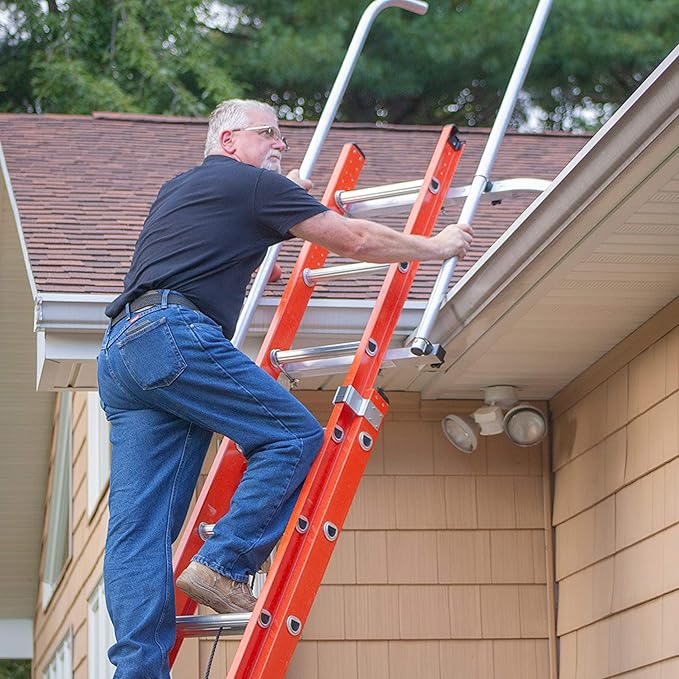 Safety Rails and Standoff for Ladder Extension - Stabilizer for Fall Protection
