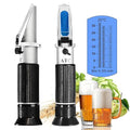 Beer Wort Refractometer,V-Resourcing Brix/Specific Gravity Refractometer for Beer Brewing, Dual Scale(Brix 0-32%, SG Wort 1.000-1.130)