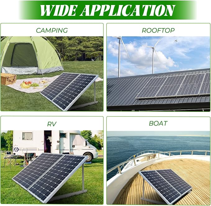 45inch Solar Panel Mounting Brackets, 4 Sets Solar Panel Mounting Kit for 100-400 Watts Solar Panel, 0 to 90° Adjustable Solar Panel Mounting Rails, Lightweight Aluminum Solar Panel Stand