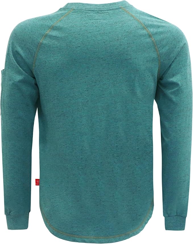 BOCOMAL FR Shirts Heather Series 6oz Flame Resistant T Shirt NFPA2112 CAT2 Fire Retardant Crew Work Shirt