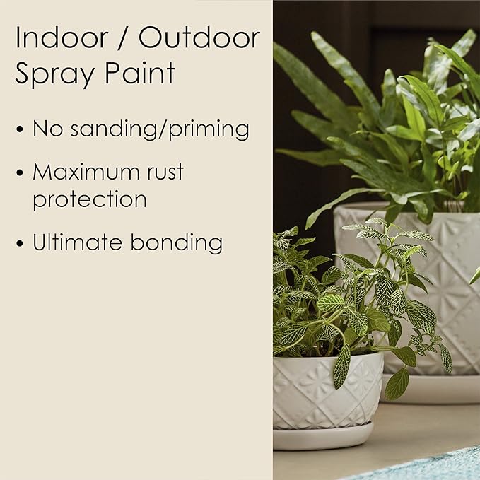 Krylon K02799007 Fusion All-In-One Spray Paint for Indoor/Outdoor Use, Matte Clamshell Off-White (Pack of 2)